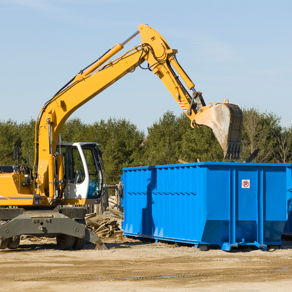 are there any restrictions on where a residential dumpster can be placed in Burritt